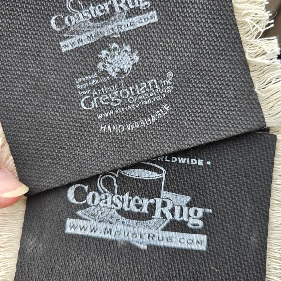 Lextra International Collection CoasterRug Assorted Colors 5.5" x 3.6" Set of 4 - Picture 3 of 7